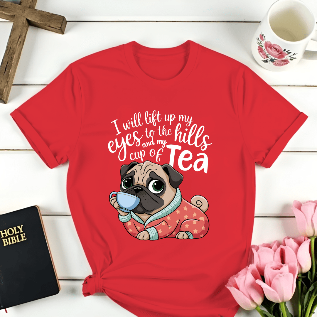 Cup Of Tea Pug T-Shirt