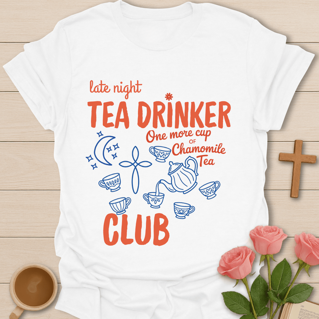 Late Night Tea Club T-Shirt - Kozzy Co White / S