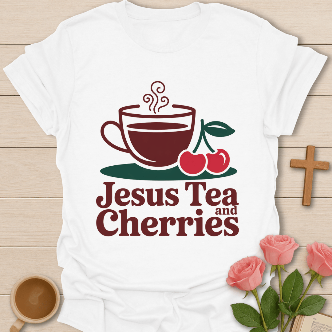 Jesus Tea & Cherries T-Shirt T-Shirt