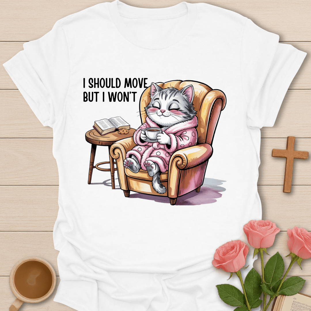 Cozy Devotion Cat Tea T-Shirt T-Shirt