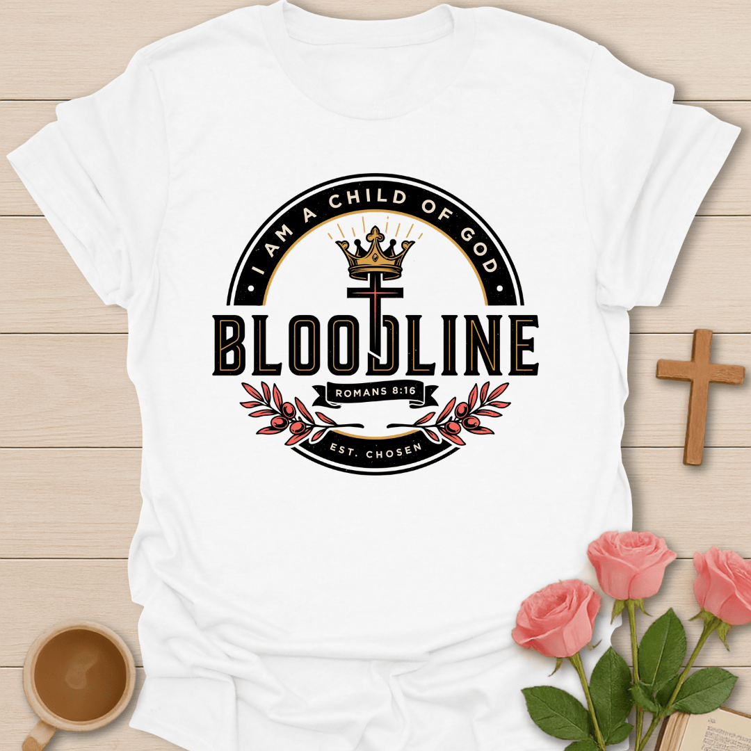 Child of God Bloodline T-Shirt KozzyCo Christian and tea lover design
