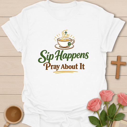Sip Happens, Pray About It T-Shirt