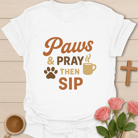 Paws Sip and Pray T-Shirt