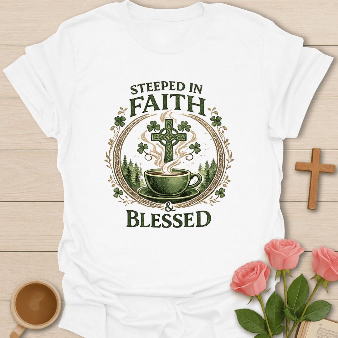 Steeped in Faith & Blessed Irish  T-Shirt