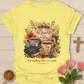 To Everything A Season shirt with gentle seasonal faith lettering - Cornsilk