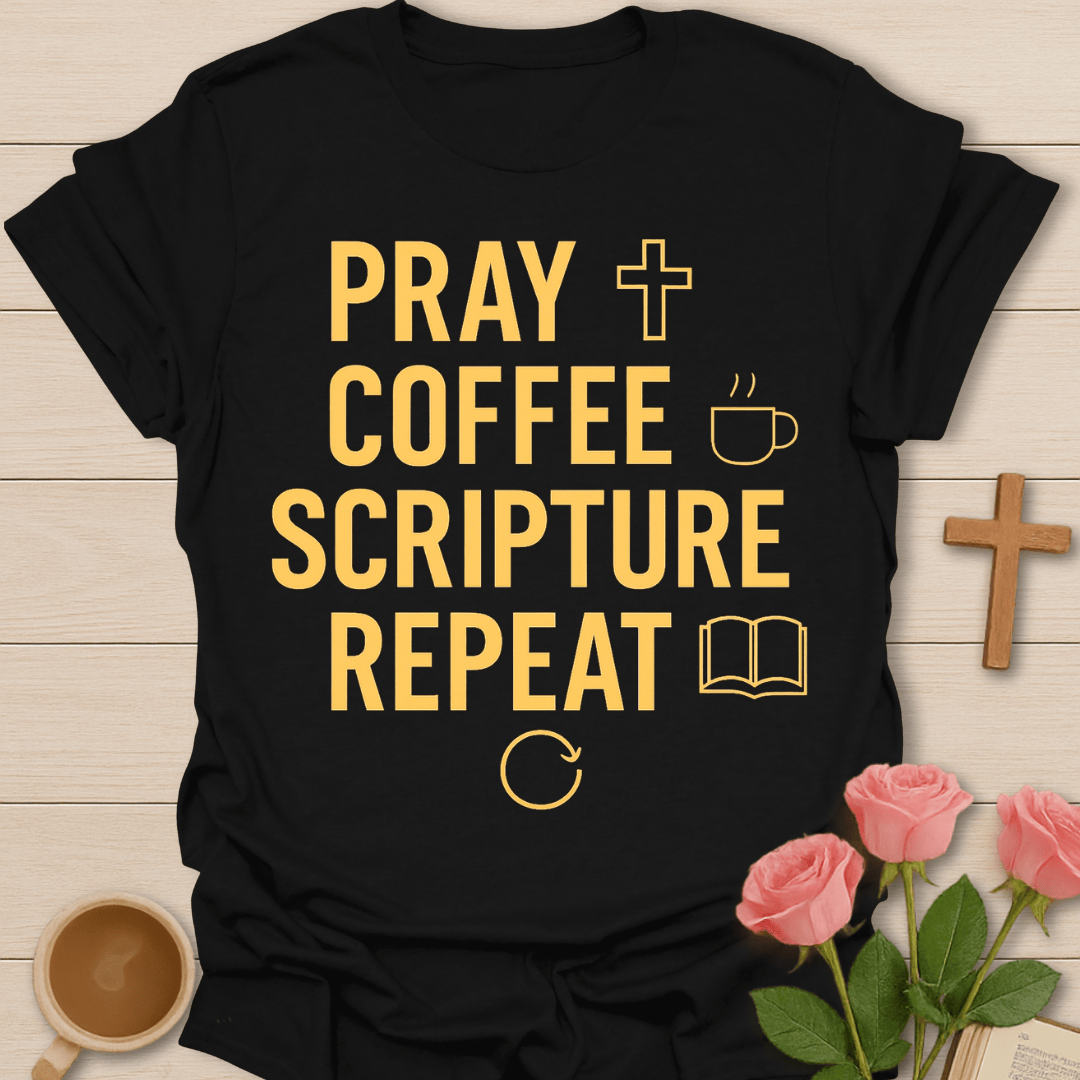 Coffee Repeat T-Shirt T-Shirt