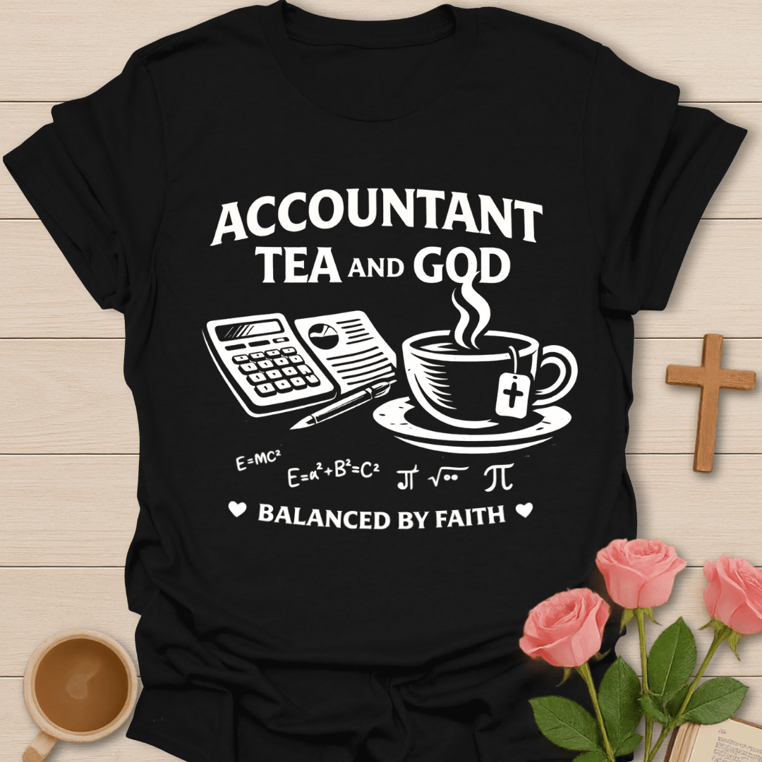 Balanced by Faith Accountant Tea Shirt T-Shirt