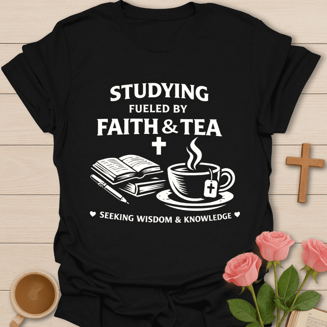 Studying Faith Tea Christian T-Shirt T-Shirt