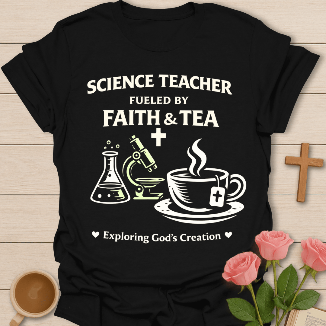 Science Faith Tea Teacher T-Shirt T-Shirt