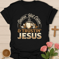 Trusting Jesus Tea Lover T-Shirt KozzyCo Christian and tea lover design