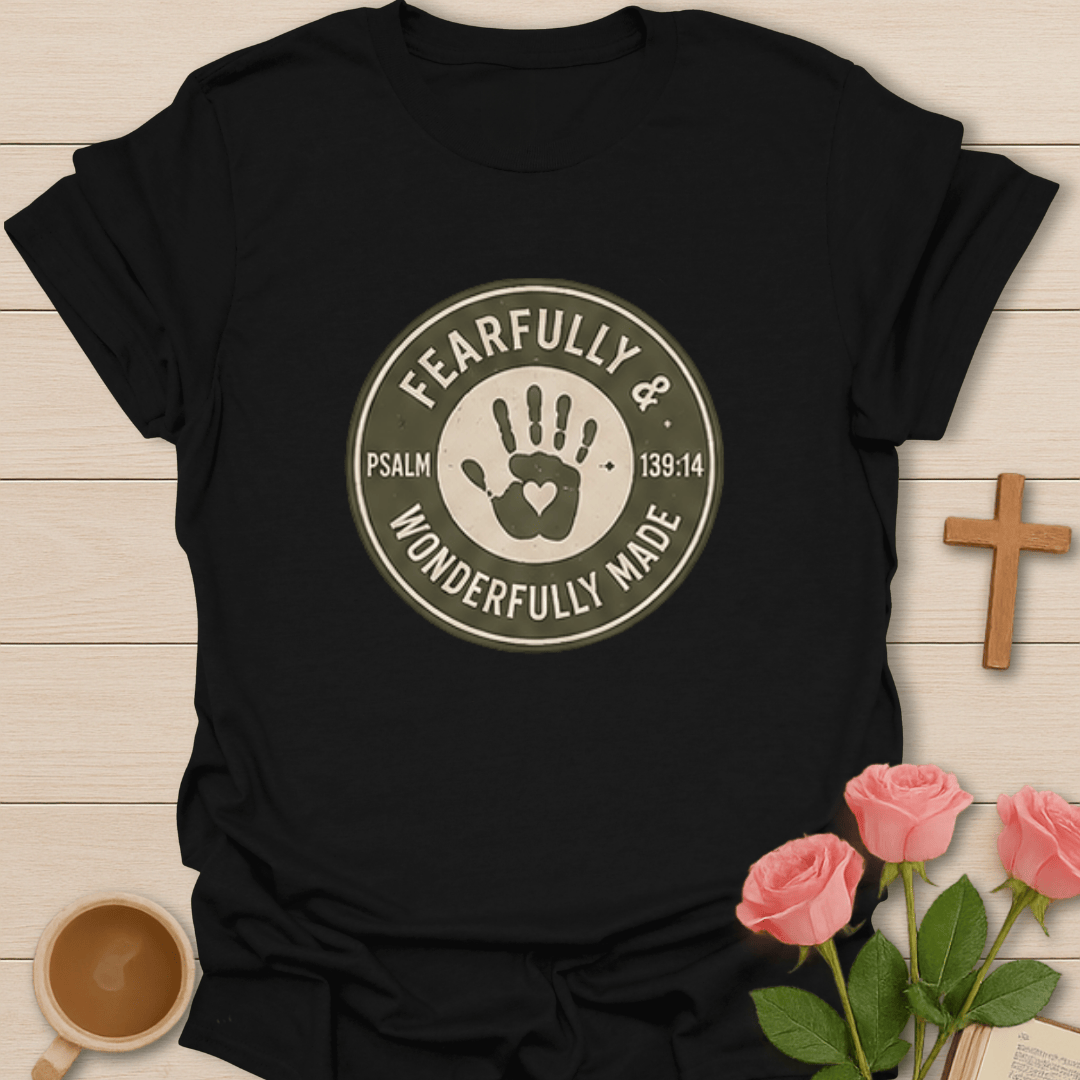 Psalm 139:14 T-Shirt KozzyCo Christian and tea lover design