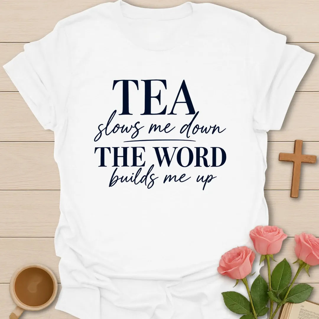 Build Me Up t-shirt with faith-inspired lettering - White