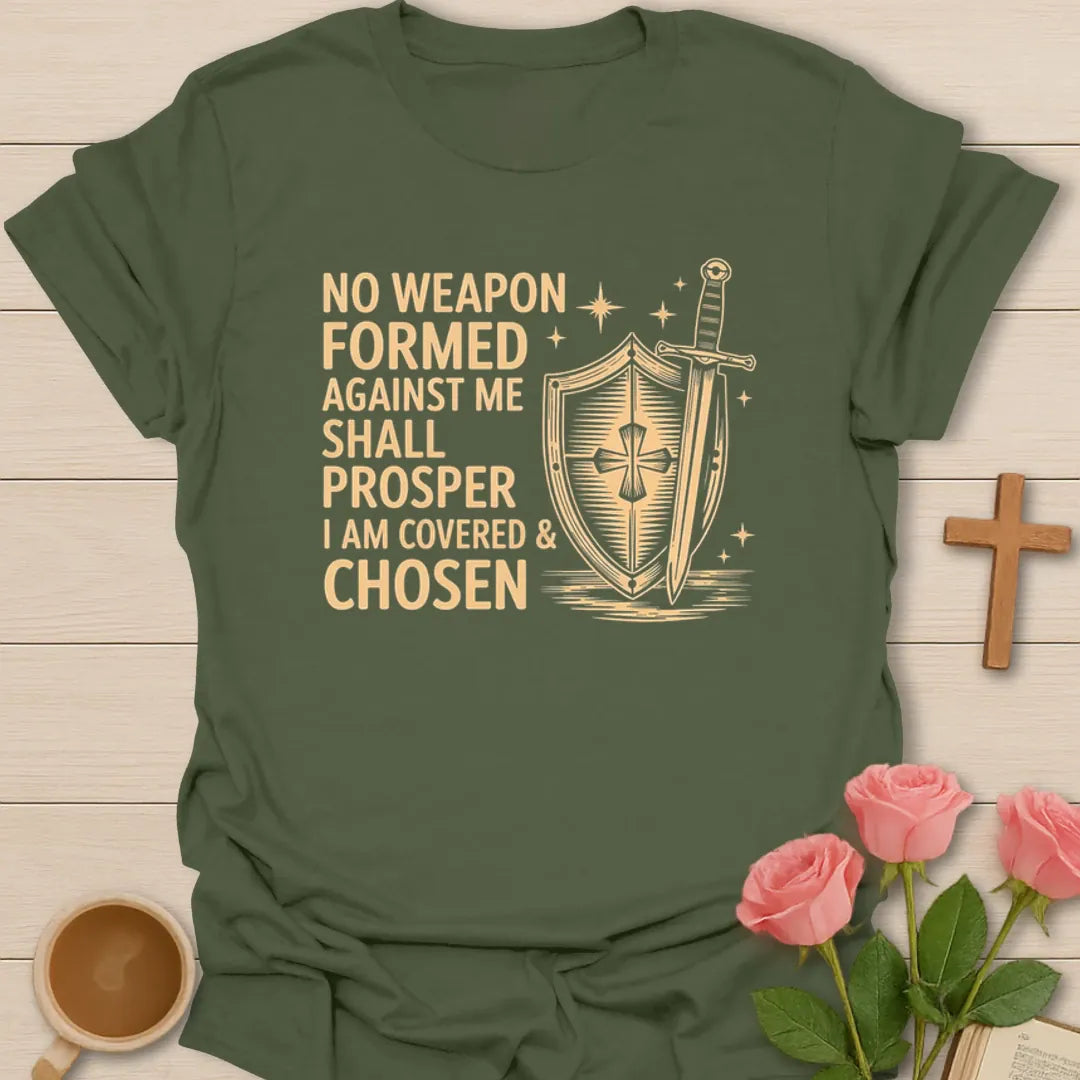Covered and Chosen Faith T-Shirt KozzyCo Christian and tea lover design