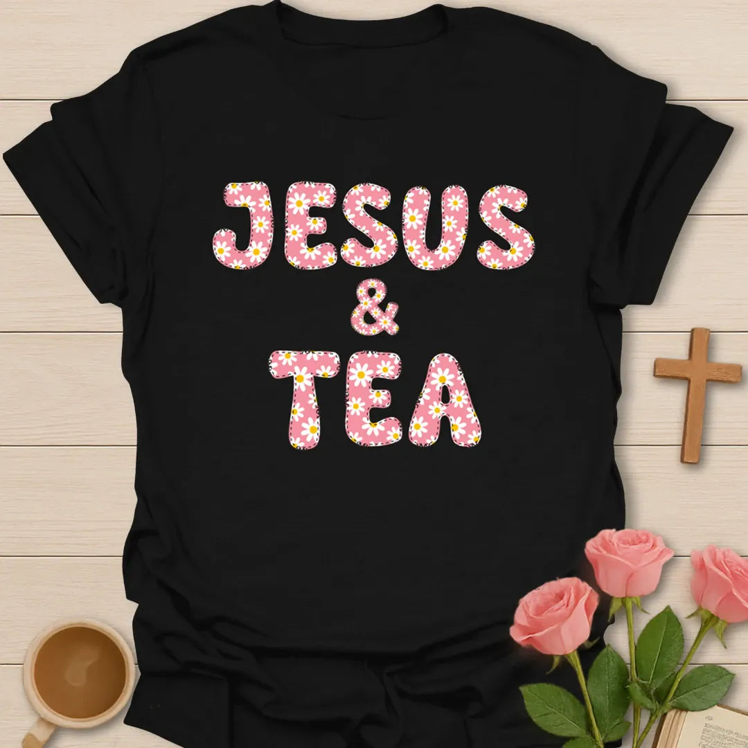 Daisy Jesus & Tea T-Shirt KozzyCo Christian and tea lover design
