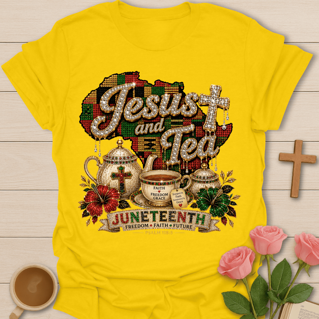 Juneteenth Jesus Tea T-Shirt T-Shirt
