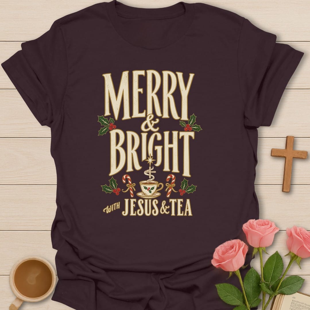 Spiked Comfort t-shirt with cozy lettering and faith-inspired design - Dark Chocolate