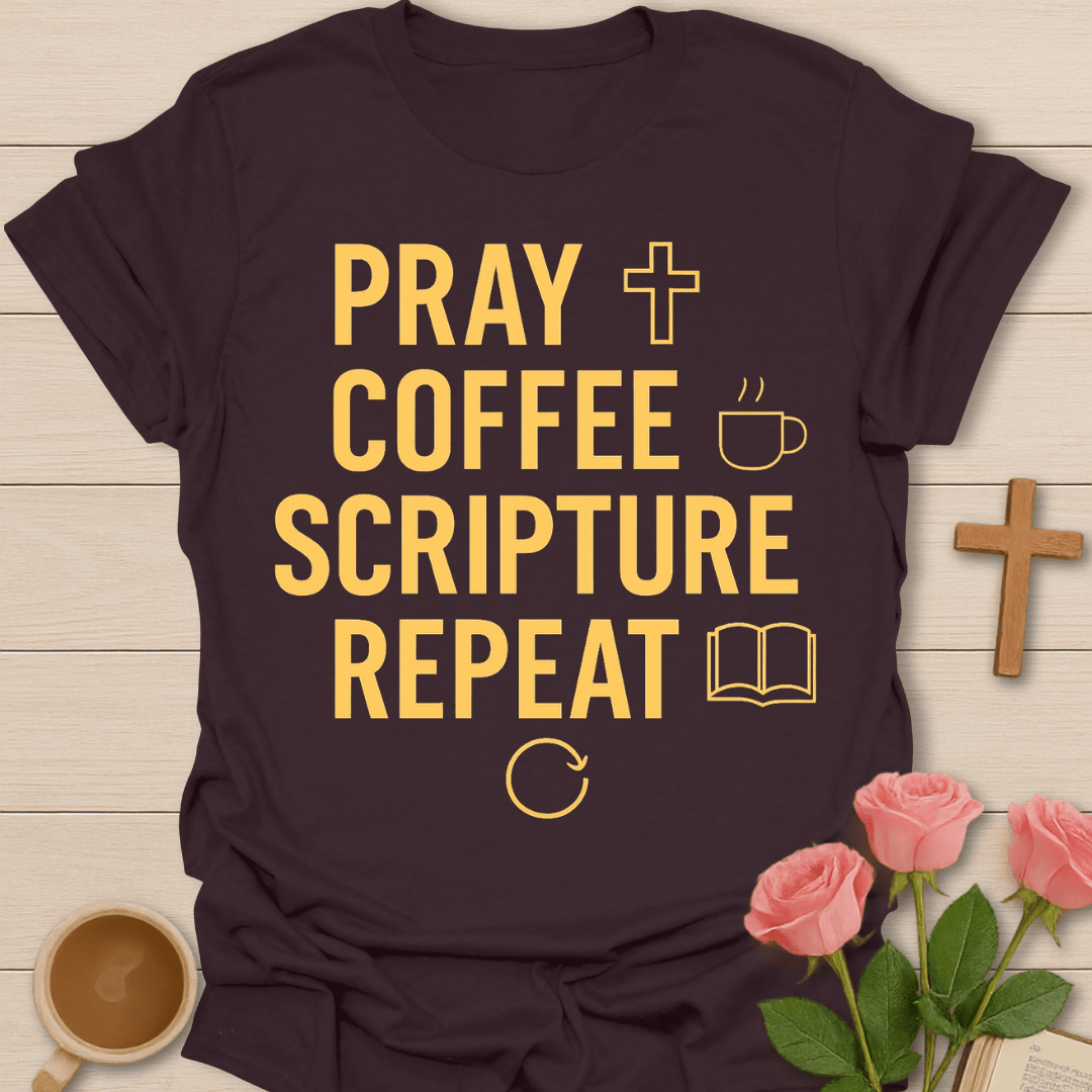 Coffee Repeat T-Shirt T-Shirt