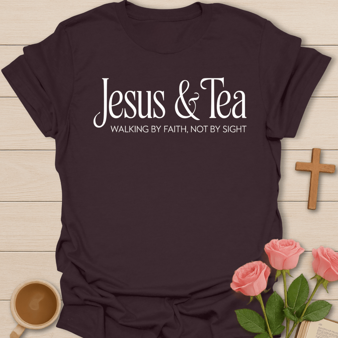 Walking by Faith Tea T-Shirt T-Shirt