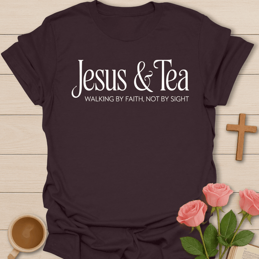 Walking by Faith Tea T-Shirt T-Shirt