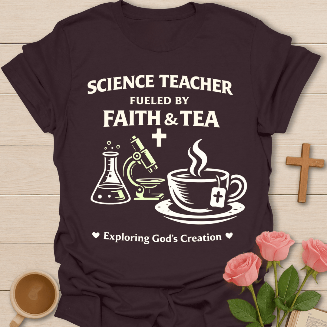 Science Faith Tea Teacher T-Shirt T-Shirt