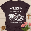 Math Teacher Faith Tea T-Shirt T-Shirt