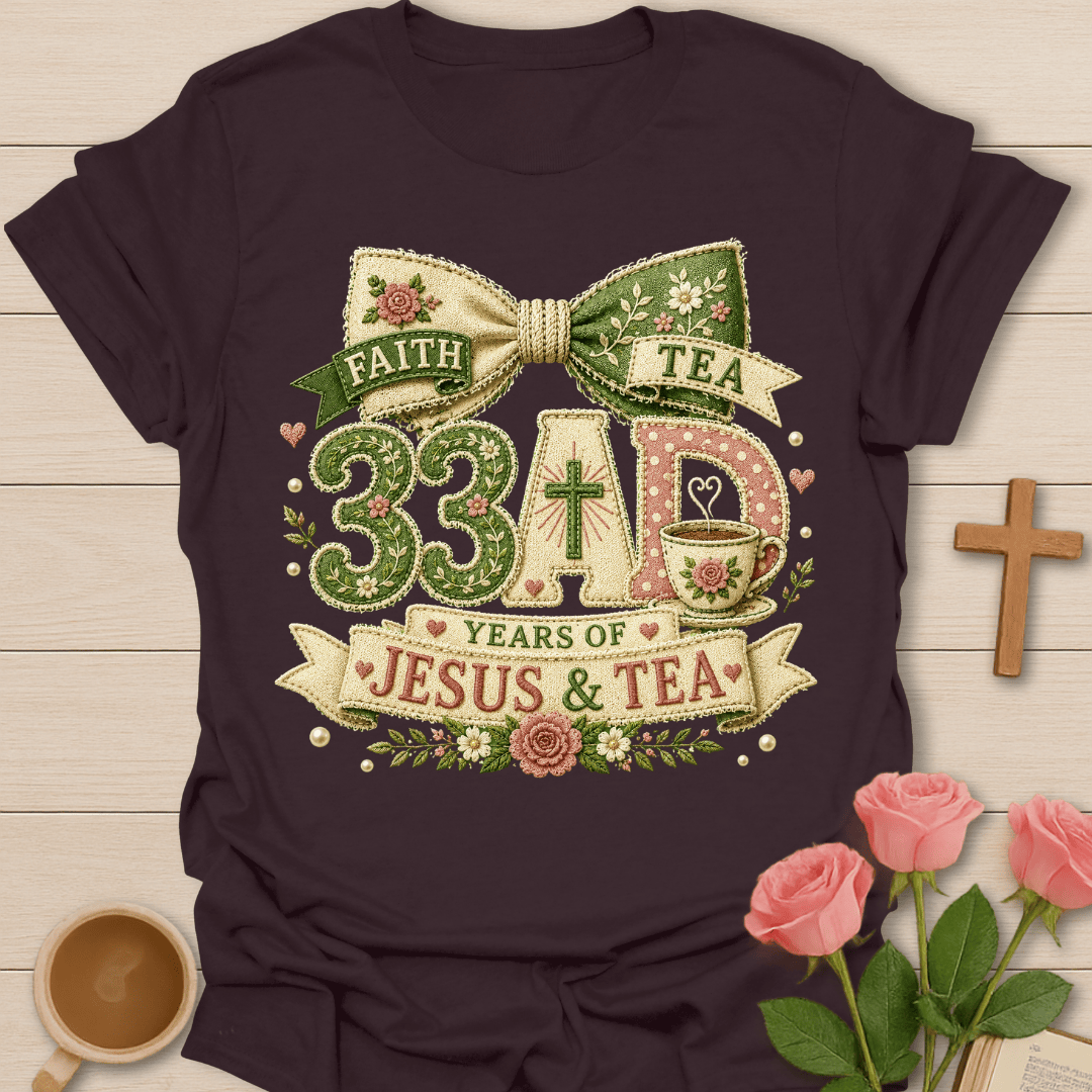 Jesus 33 AD & Tea Faux Patchwork T-Shirt T-Shirt