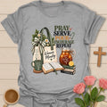 Encouraging Women's Ministry t-shirt with encouraging lettering and faith-inspired design - Sport Grey