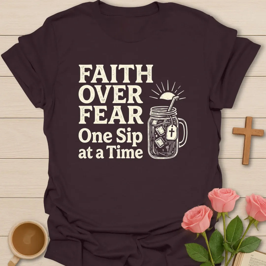 Fearless Faith Christian T-Shirt KozzyCo Christian and tea lover design