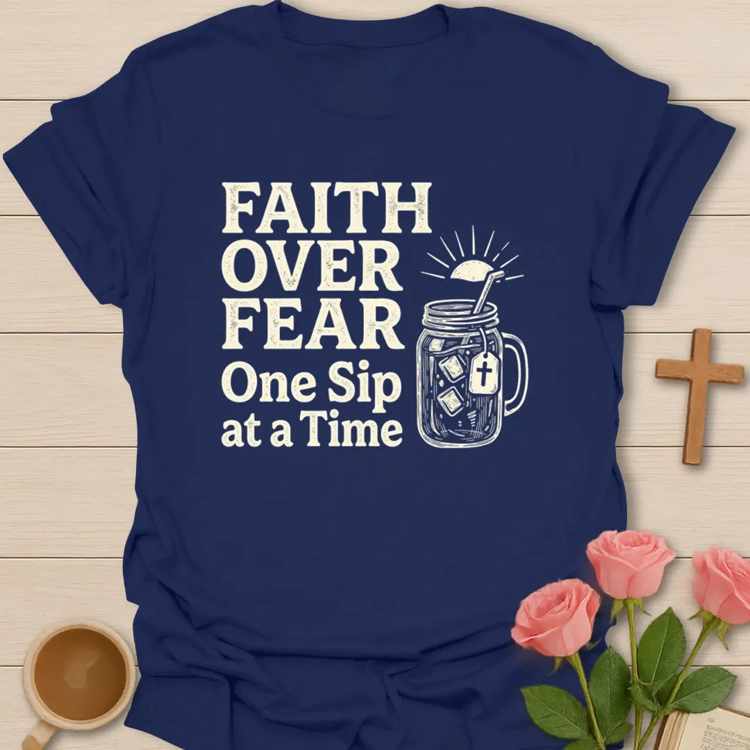 Fearless Faith Christian T-Shirt KozzyCo Christian and tea lover design
