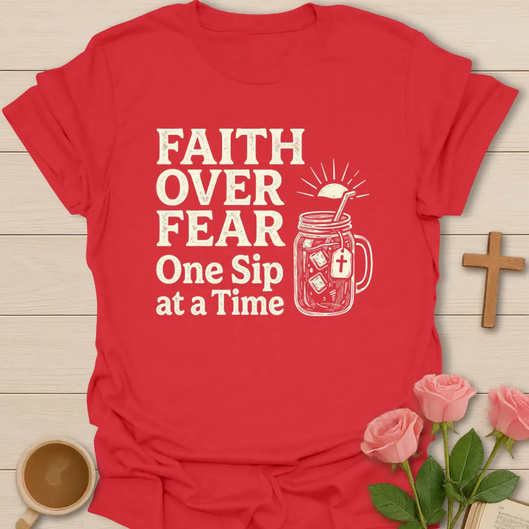 Fearless Faith Christian T-Shirt KozzyCo Christian and tea lover design