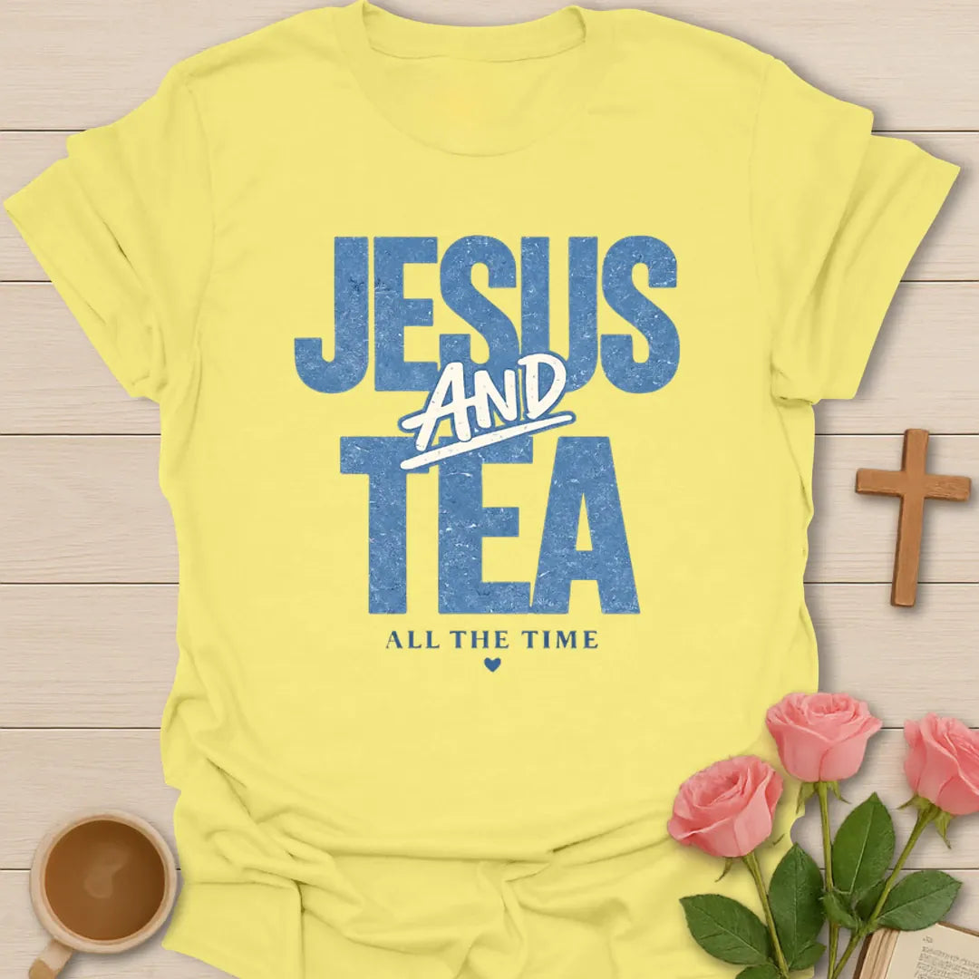 Jesus and Tea Daily T-Shirt KozzyCo Christian and tea lover design