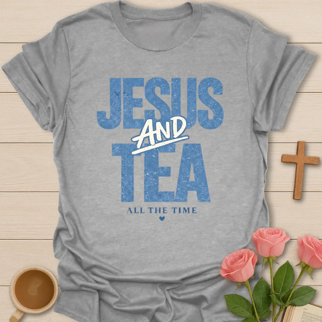 Jesus and Tea Daily T-Shirt KozzyCo Christian and tea lover design