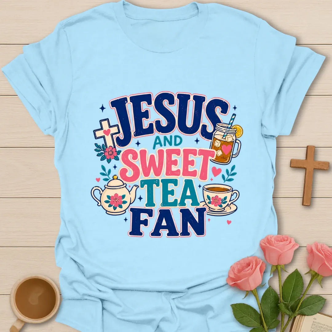 Jesus Sweet Tea Fan T-Shirt KozzyCo Christian and tea lover design