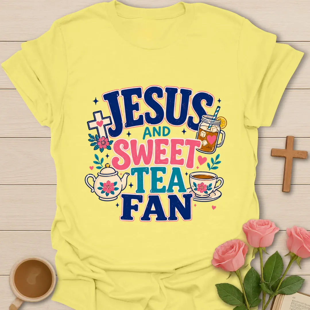 Jesus Sweet Tea Fan T-Shirt KozzyCo Christian and tea lover design