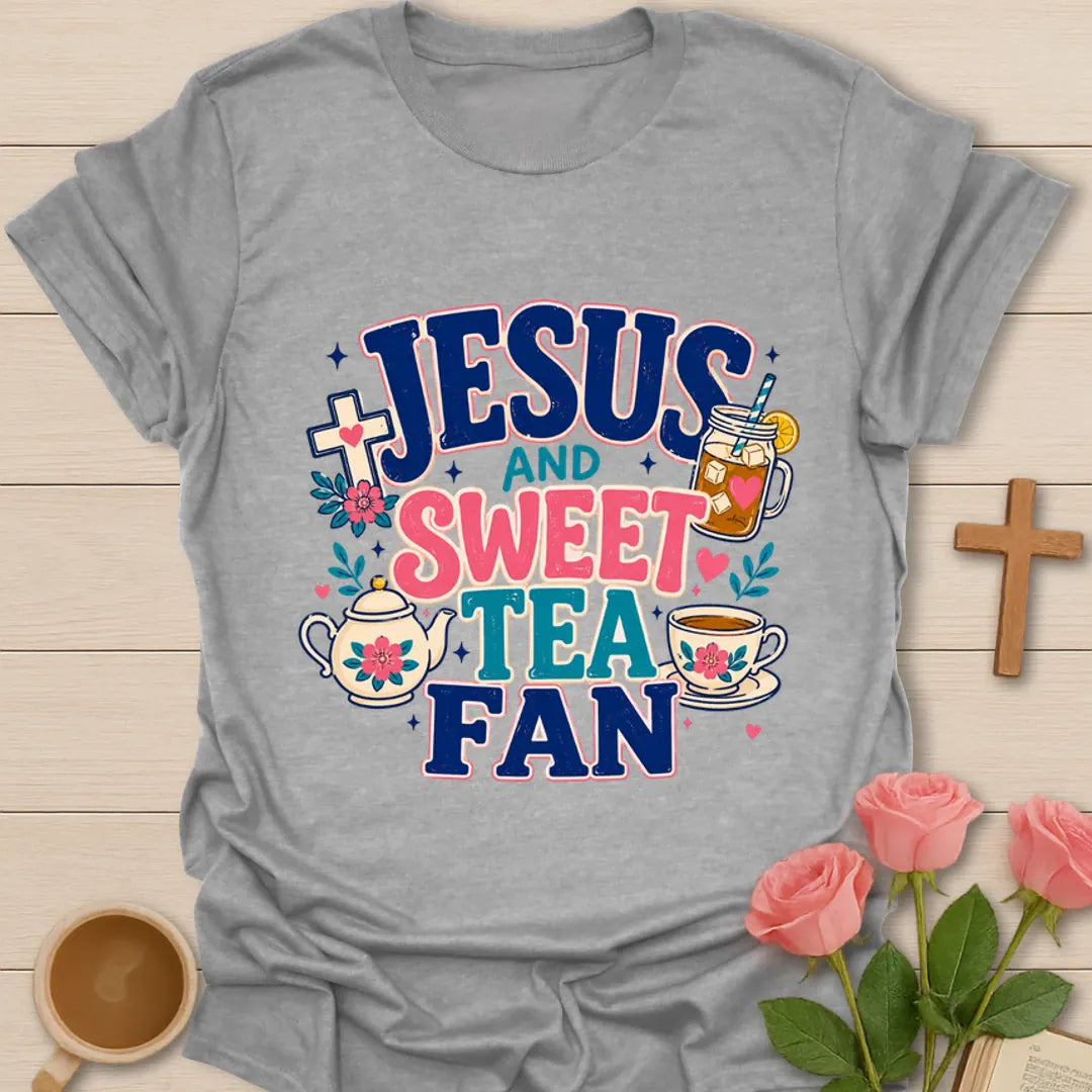 Jesus Sweet Tea Fan T-Shirt KozzyCo Christian and tea lover design