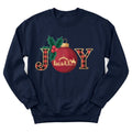 Joy Nativity Christmas sweatshirt with manger scene and star - Navy