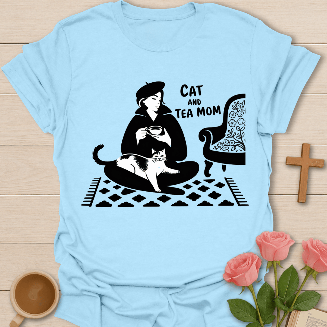 Cat Mom Tea Love T-Shirt T-Shirt