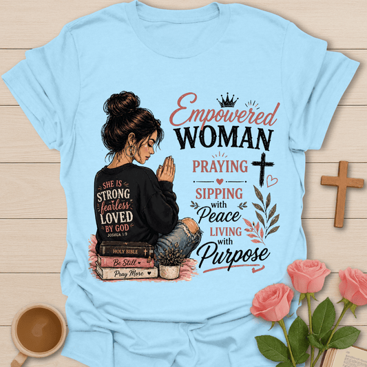 Empowered Faith Woman Tea T-Shirt T-Shirt