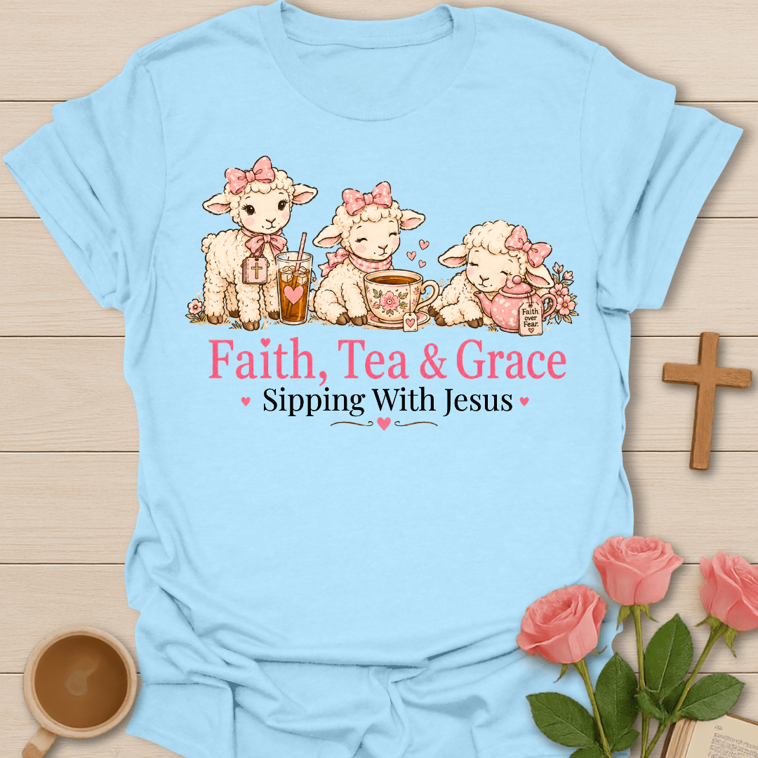 Faith Tea Grace Lamb T-Shirt T-Shirt