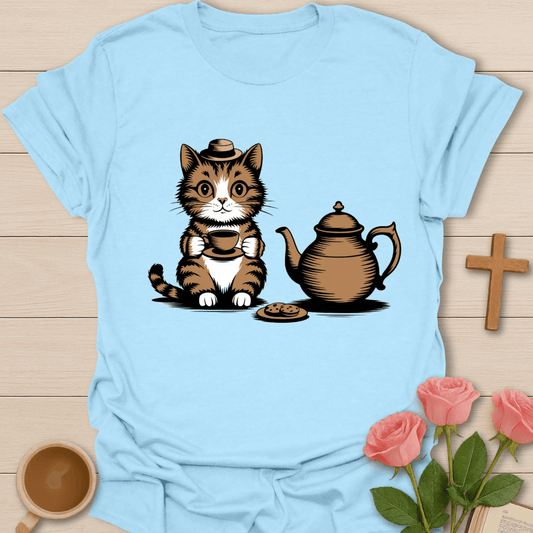 Tea Time Kitty T-Shirt T-Shirt