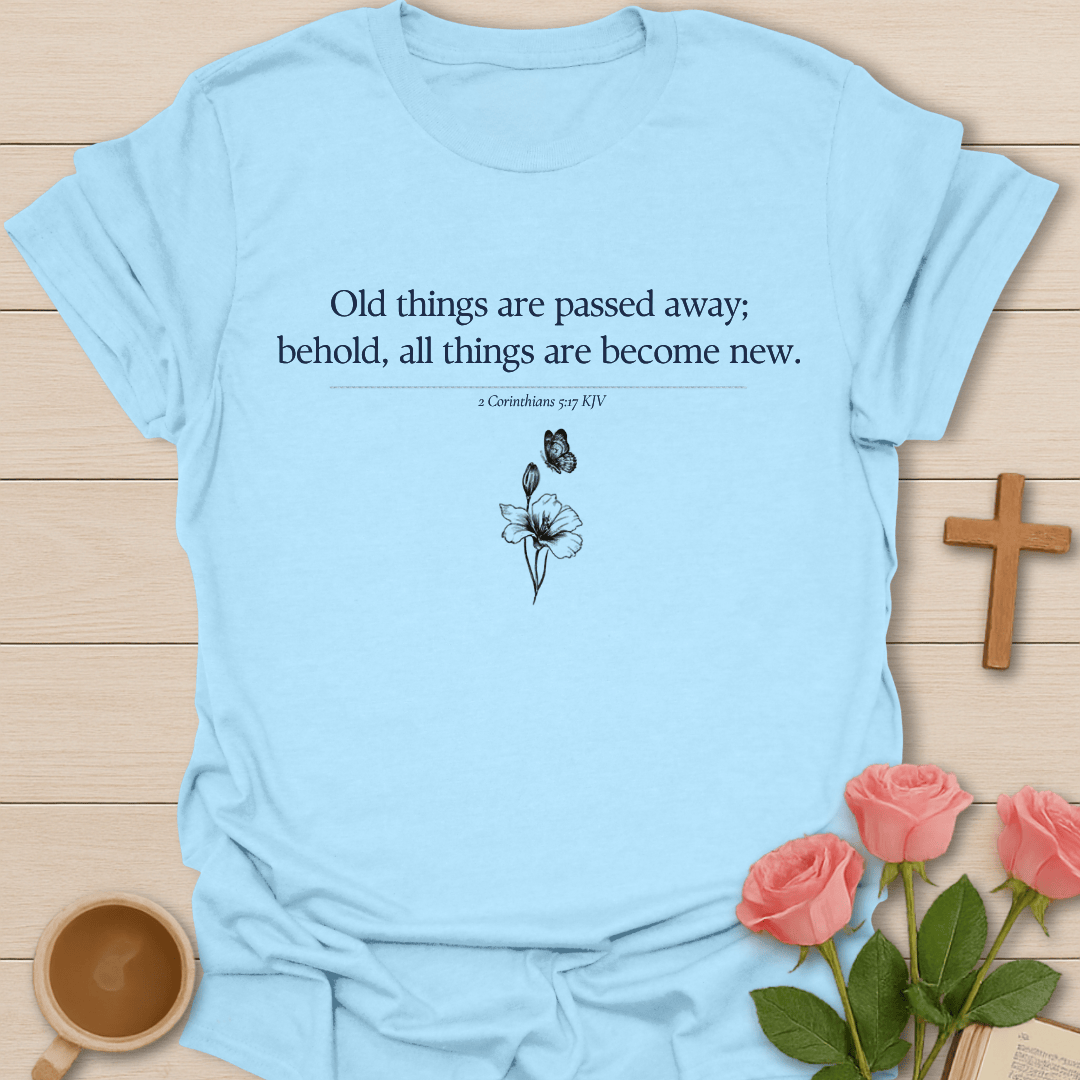 Made New In Christ T-Shirt KozzyCo Christian and tea lover design