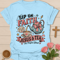 Sip On Faith Jesus & Tea T-Shirt KozzyCo Christian and tea lover design