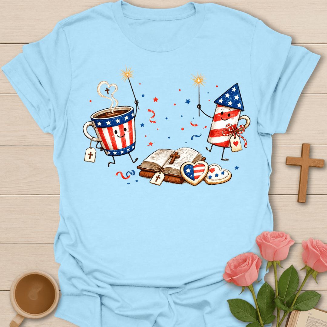 Patriotic Christian Tea Lover Shirt KozzyCo Christian and tea lover design