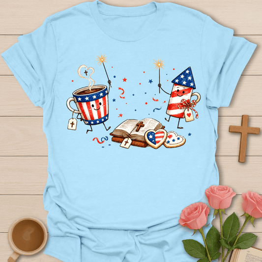 Patriotic Christian Tea Lover Shirt KozzyCo Christian and tea lover design