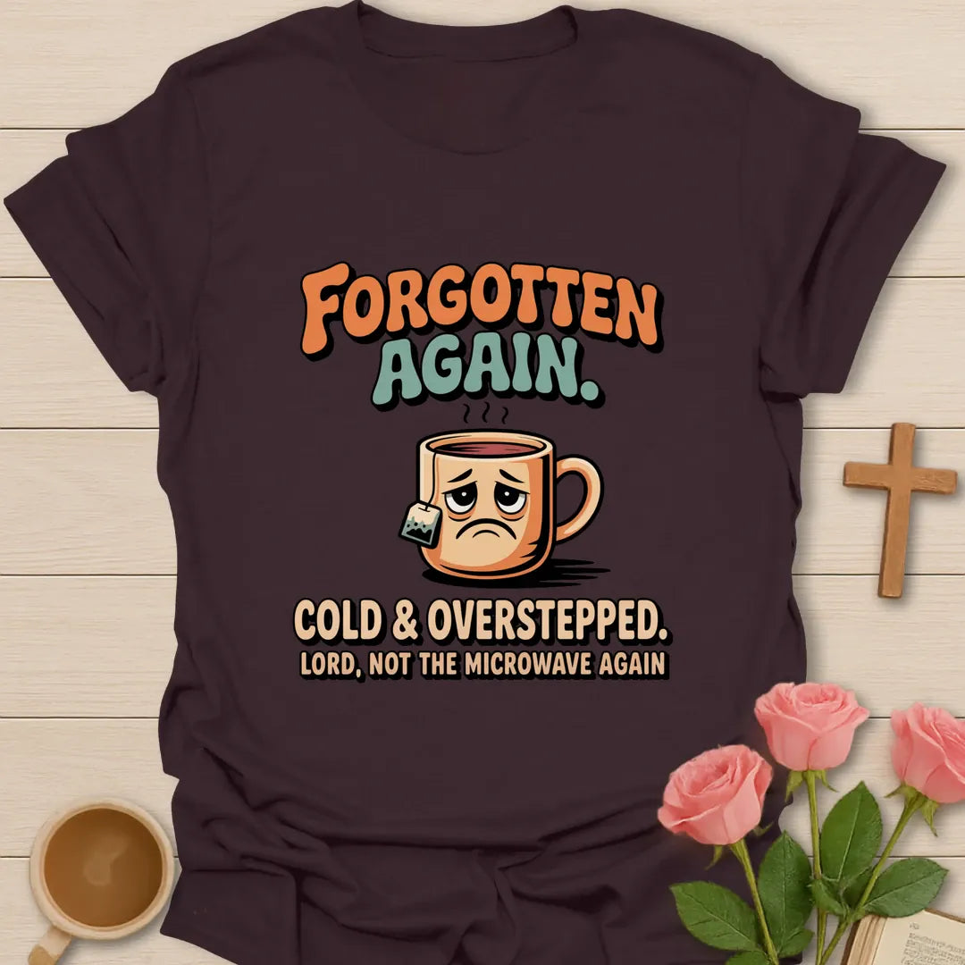 Love Of Tea shirt with cozy lettering and faith-inspired tea design. - Dark Chocolate