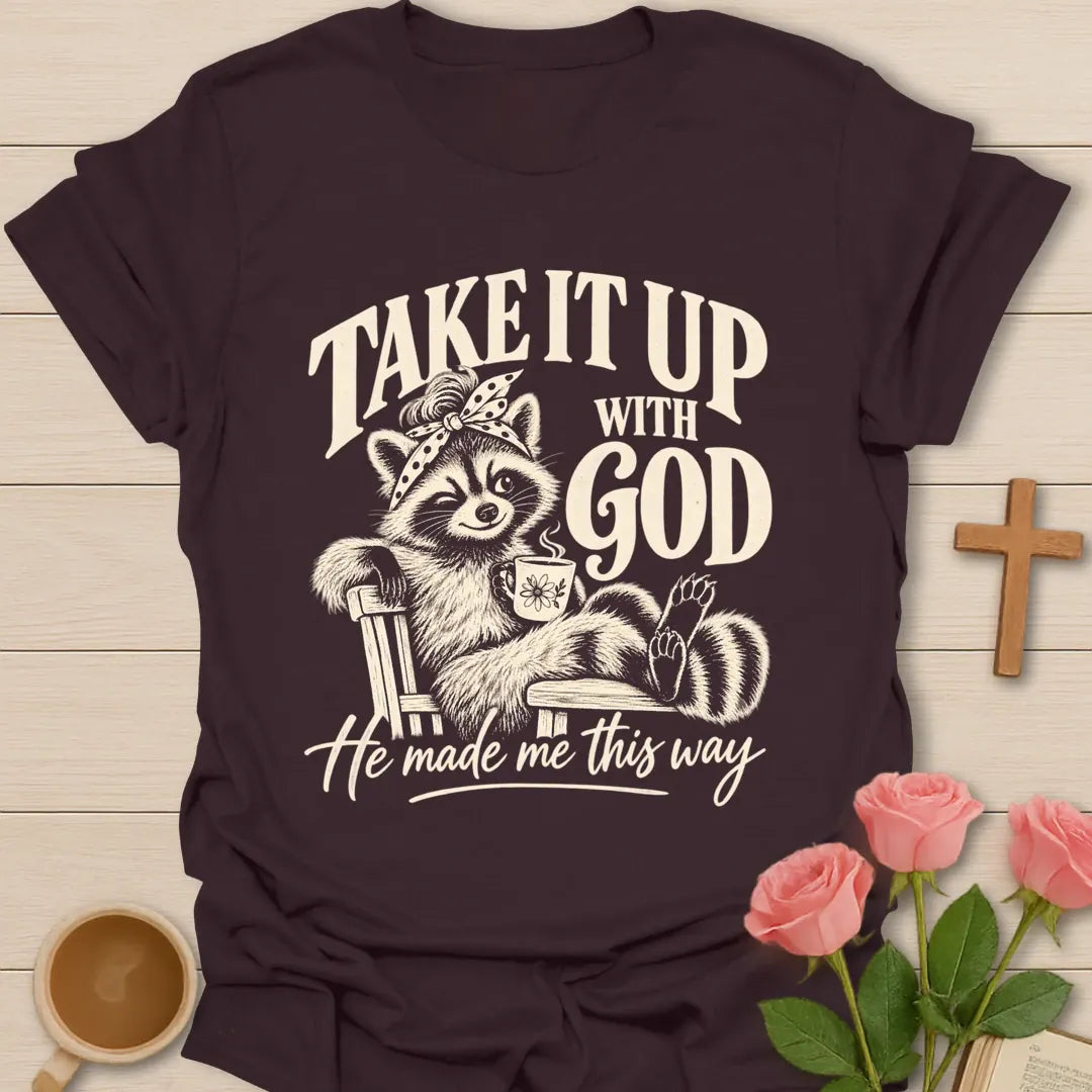 Made This Way T-Shirt with Psalm 139:14 inspired lettering. - Dark Chocolate