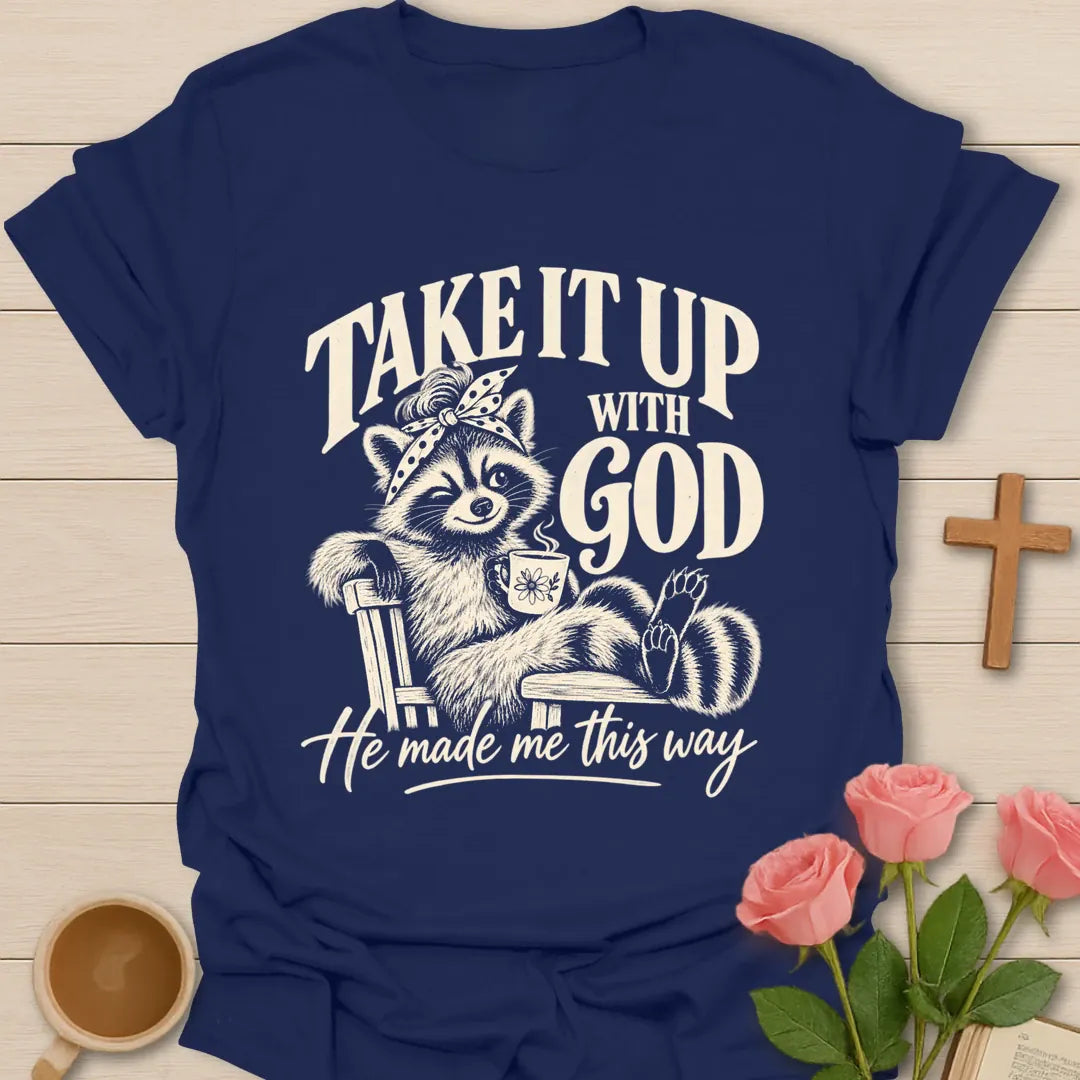 Made This Way T-Shirt with Psalm 139:14 inspired lettering. - Navy