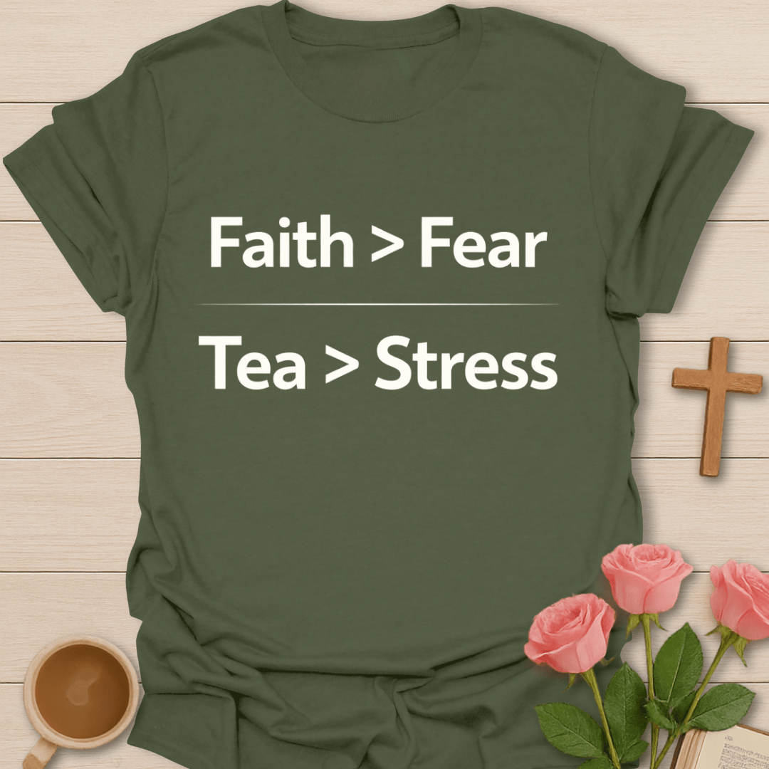 Faith Over Fear Tea T-Shirt T-Shirt
