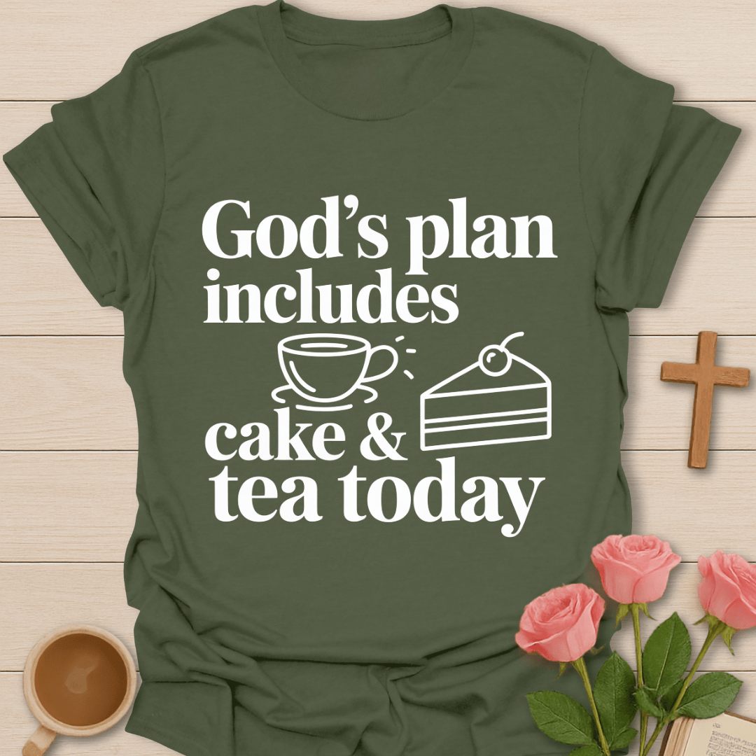God’s Plan Tea & Cake T-Shirt T-Shirt