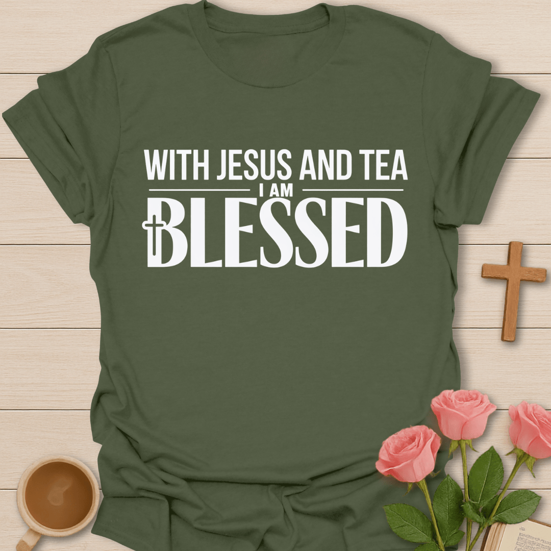 Blessed in Christ Tea T-Shirt T-Shirt